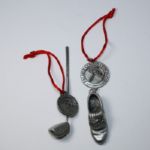 Lot of Two Arnold Palmer Ornaments - Shoe and Club