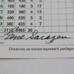 Gene Sarazen Signed Augusta National Scorecard - Mint JSA COA