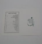 Gene Sarazen Signed Augusta National Scorecard - Mint JSA COA
