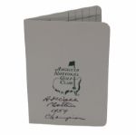Art Wall Signed w/1959 Win Inscription Augusta National Masters Scorecard JSA COA