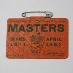 1971 Masters Tournament Badge - Charles Coody Winner
