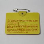 1975 Masters Badge - Nicklaus Victory