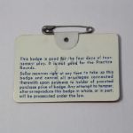1976 Masters Badge - Ray Floyd Winner