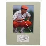 Payne Stewart Signed 3x5 Cut with Accompanying 8x10 Photo JSA COA