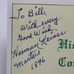 Detailed Herman Keiser ALS with 3 Signatures - Also Signed Home Course Scorecard JSA COA