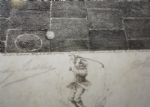 W. Dendy Sadler James Dobie Original signed Golf Print 1915 A Little Practice - Gifted to Bobby Jones