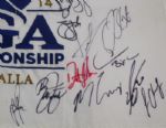 2014 White Embroidered Valhalla PGA Flag signed by 27 stars including RORY, PHIL, RICKIE JSA COA