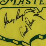 2007 Masters Embroidered Flag Signed by The Big Three JSA COA
