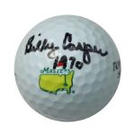 Billy Casper Signed Masters Logo Golf Ball with Year Inscription JSA COA