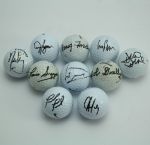 Lot of Ten Signed Golf Balls JSA COA