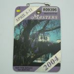 Lot of 2004 Masters Flag and 2004 Masters Badge