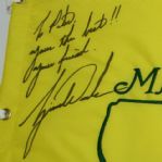 Tiger Woods Signed Undated Masters Embroidered Flag - Personalized JSA COA