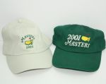 Lot of Two Masters Hats - 2001  Large Logo and 2005 Caddy - Tiger Victories