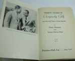 Gene Sarazen Signed Book 'Thirty Years of Championship Golf by Gene Sarazen JSA COA