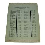 1951 Masters Tournament Saturday Pairing Sheet - Hogan Victory