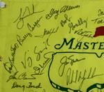 Billy Casper's Undated Masters Dinner Flag Signed by 29 Champs! JSA COA