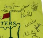 Billy Casper's Undated Masters Dinner Flag Signed by 29 Champs! JSA COA