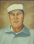 Herman Keiser Original Oil Painting Hung at Green Jacket Restaurant In Augusta