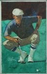 Payne Stewart Original Bart Forbes Painting Golf's Greatest Card Set-Signature