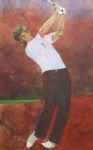 Tom Watson Original Bart Forbes Arwork Golf's Greatest Card Set- Signed Matting