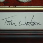 Tom Watson Original Bart Forbes Arwork Golf's Greatest Card Set- Signed Matting