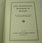 1932 Golf Book 'Golf Professionals Handbook of Business' - US Rubber