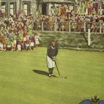 Bobby Jones Signed 1930 Currier & Ives British Open @ St. Andrews - RARE! PSA #W06405