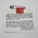 1993 Masters Badge Signed by Champion Bernhard Langer JSA COA