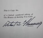 Two Volume Burning Tree Club History Book Signed by Club President Robert Fleming