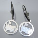 Masters Sterling Silver Map Earrings