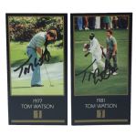 Tom Watson Signed GSV 1977 and 1981 Golf Cards JSA COA