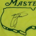 Zach Johnson Signed 2007 Masters Embroidered Flag JSA COA