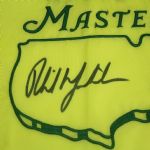Phil Mickelson Signed 2006 Masters Embroidered Flag JSA COA