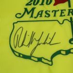 Phil Mickelson Signed 2010 Masters Embroidered Flag JSA COA