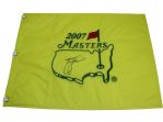 Zach Johnson Signed 2007 Masters Embroidered Flag JSA COA