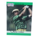 Payne Stewart Signed Payne Stewart Golf Card JSA COA