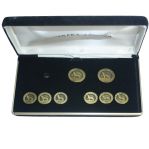 Battersea Limited Pewter Los Coyotes Buttons In Case - 1981