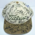 Multi-Signed Titleist Hat with Payne Stewart and Tiger Woods JSA COA