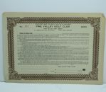 1925 Pine Valley Bond Certificate with Stub - $1,000.00