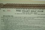 1925 Pine Valley Bond Certificate with Stub - $1,000.00