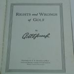'Rights and Wrongs of Golf' - Book by Bobby Jones