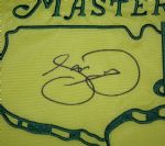 Sergio Garcia Signed 2013 Masters Embroidered Flag JSA COA