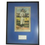 Johnny Farrell Autograph Framed with Rare 1928 Print “La Presse” Montreal, Canada JSA COA