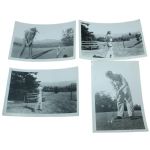 Four WWII-Era B&W Original Photos Depicting U.S. Soldiers Golfing