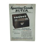 1925 Sporting Goods Buyer Magazine With Wilson Pinehurst Golf Ball Full Page Cover Ad