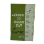 1959 MacGregor Golf Advisory Staff Booklet – “Staff of Champions”