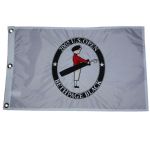 2002 Bethpage Black US Open White Embroidered Flag-Tiger Wins!