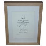 Gene Sarazen 1993 Masters Invitation with Envelope and Notation JSA COA