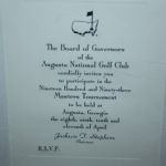 Gene Sarazen 1993 Masters Invitation with Envelope and Notation JSA COA