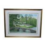 Byron Nelson Signed Ltd Edition 'The 12th At Augusta' Helen Rundell Artists Proof #25/50